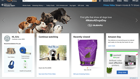 Amazon Subaru #MakeADogsDay Carousel Ad